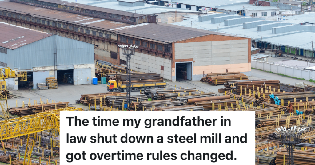 aerial view of a sprawling industrial steel yard