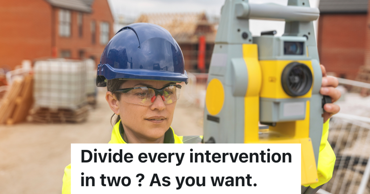 land surveyor on construction site