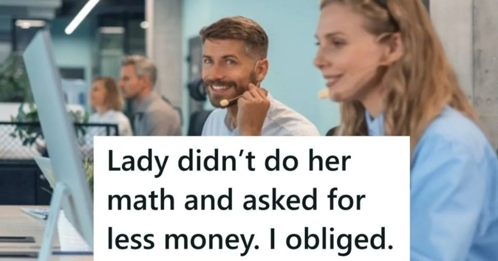 man working in call center