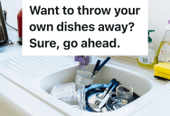 Grandmother Becomes Family’s Landlord, And She Gets So Upset When They Don’t Do The Dishes Right Away That She Throws Them Away