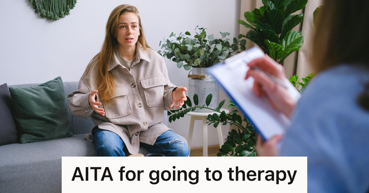 woman talking to a therapist