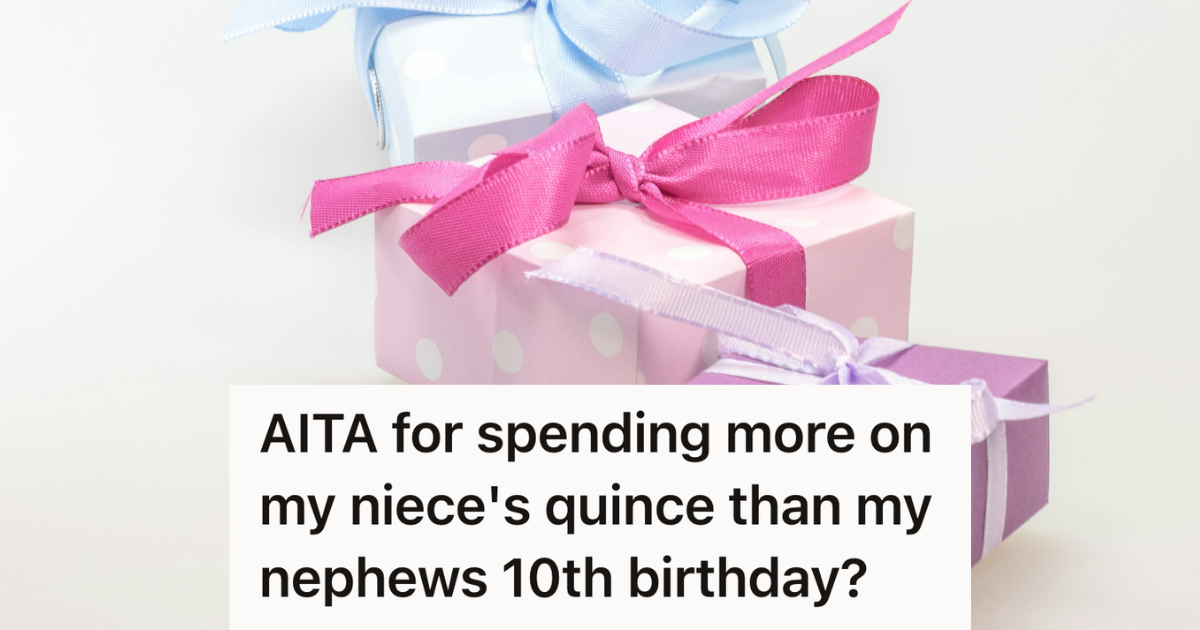 birthday presents with colorful bows