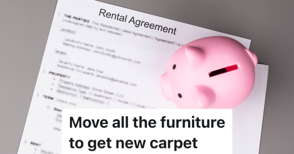 piggy bank on top of a paper that reads "rental agreement"