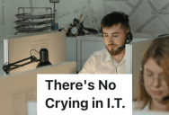 I.T. Call Center Worker Calms His Customer Through An Urgent Issue, Saving His Powerpoint File, Then Hears He Forgot To Plug His Laptop In