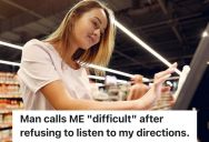 Convenience Store Cashier Follows Her Manager’s Health Code Policy, But Her Customer Refused Her Polite Request To Put His Plant On The Floor To Get His Cake