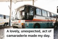 Tea Lover Tells Bus Driver She Regrets Not Bringing Her Tea Thermos, So He Poured Her A Cup From His Thermos And Offered Her A Biscuit, Too