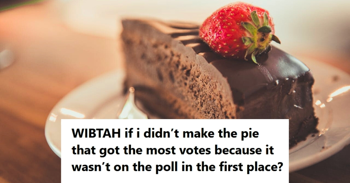 Chocolate pie on the table