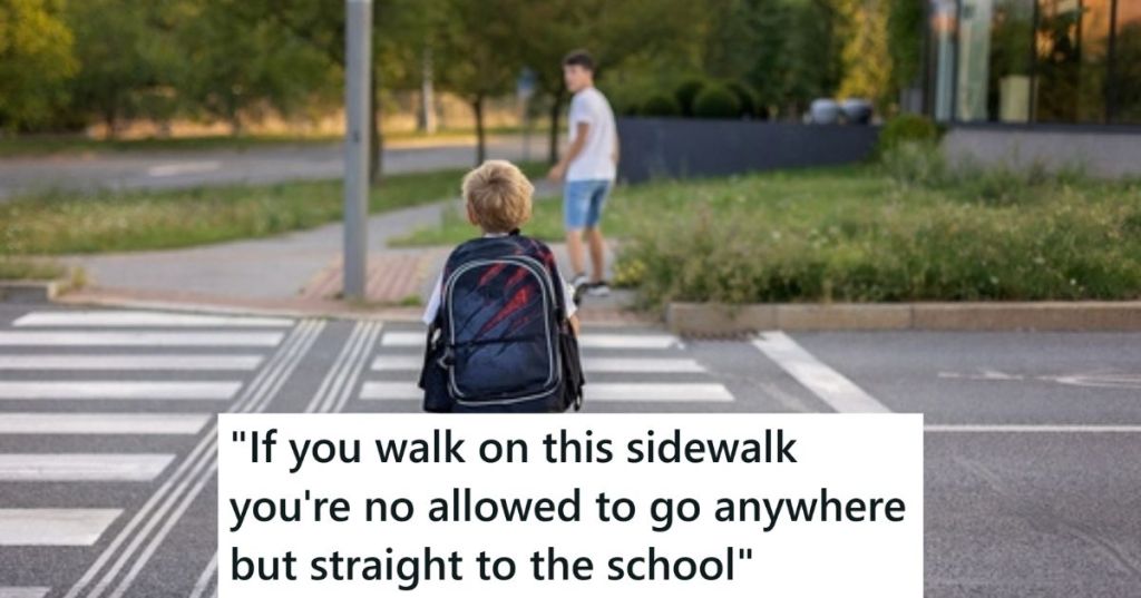 Kid walking to school
