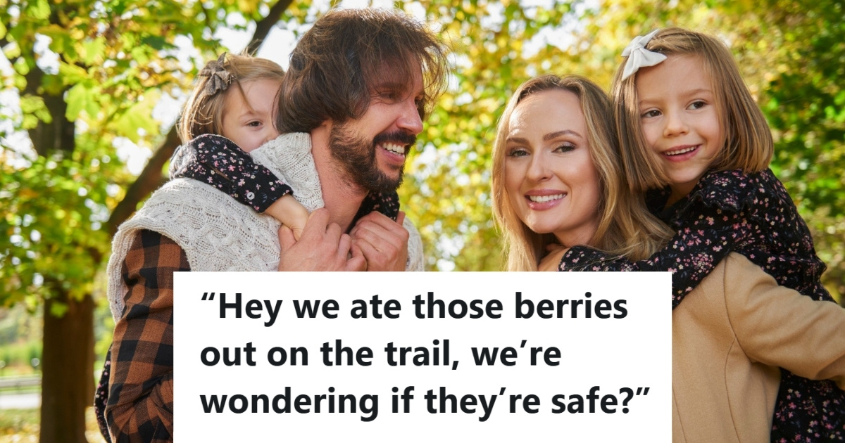 Happy family outside