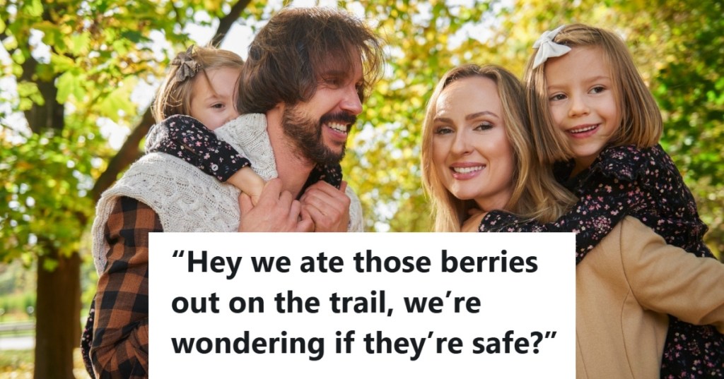 Happy family outside