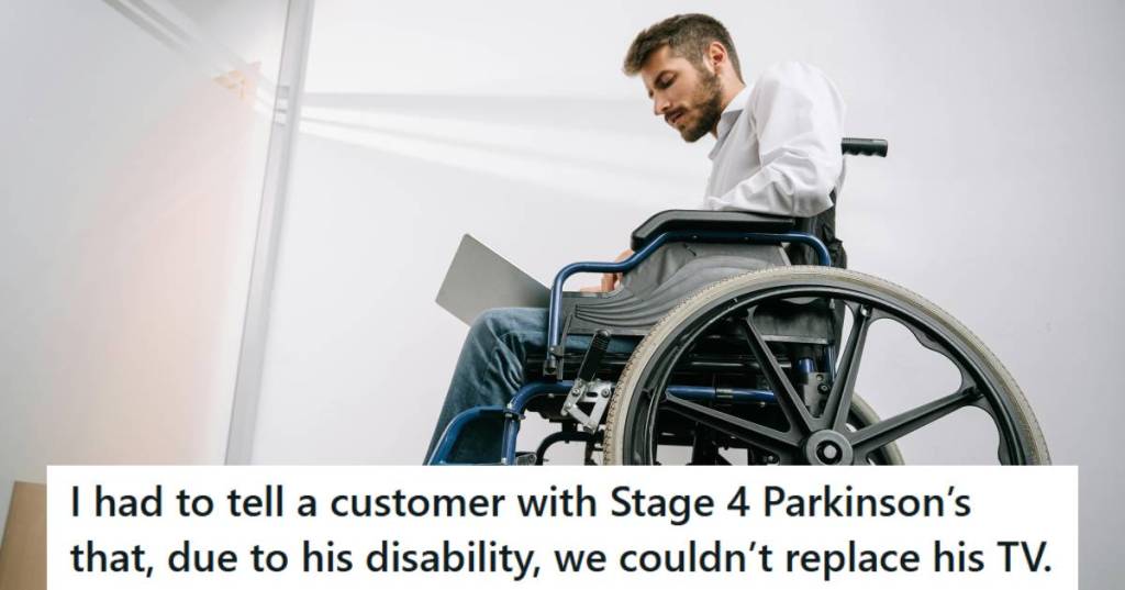 Man in wheelchair with his laptop on his lap