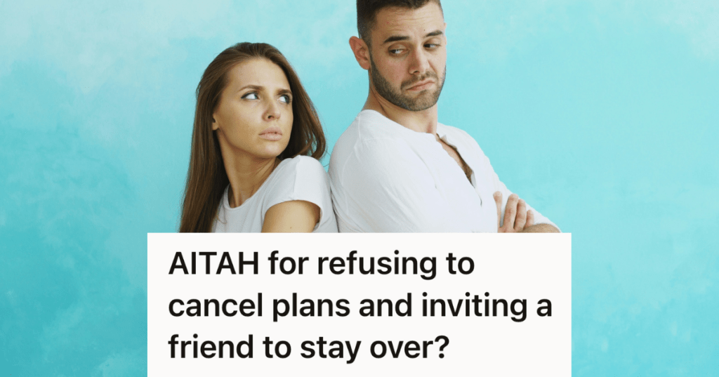 angry couple staring at each other