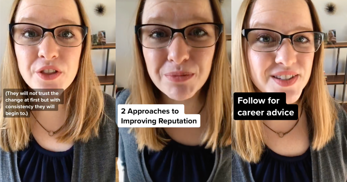 woman giving career advice