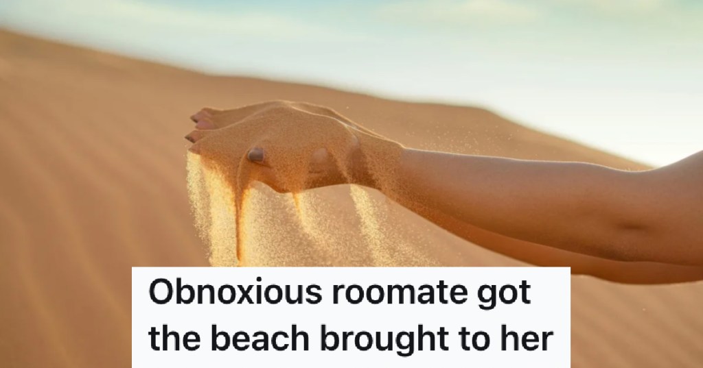 woman letting sand run through her fingers