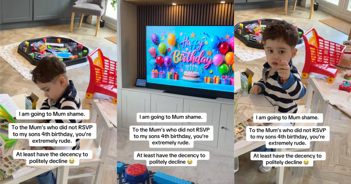 boy at a birthday party