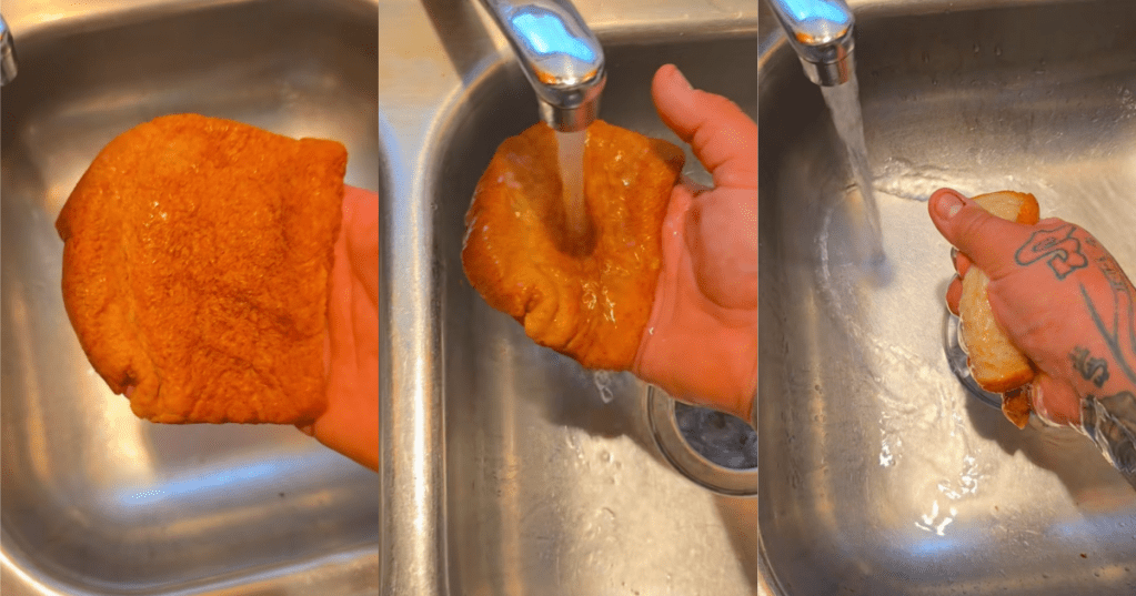 bread in a sink