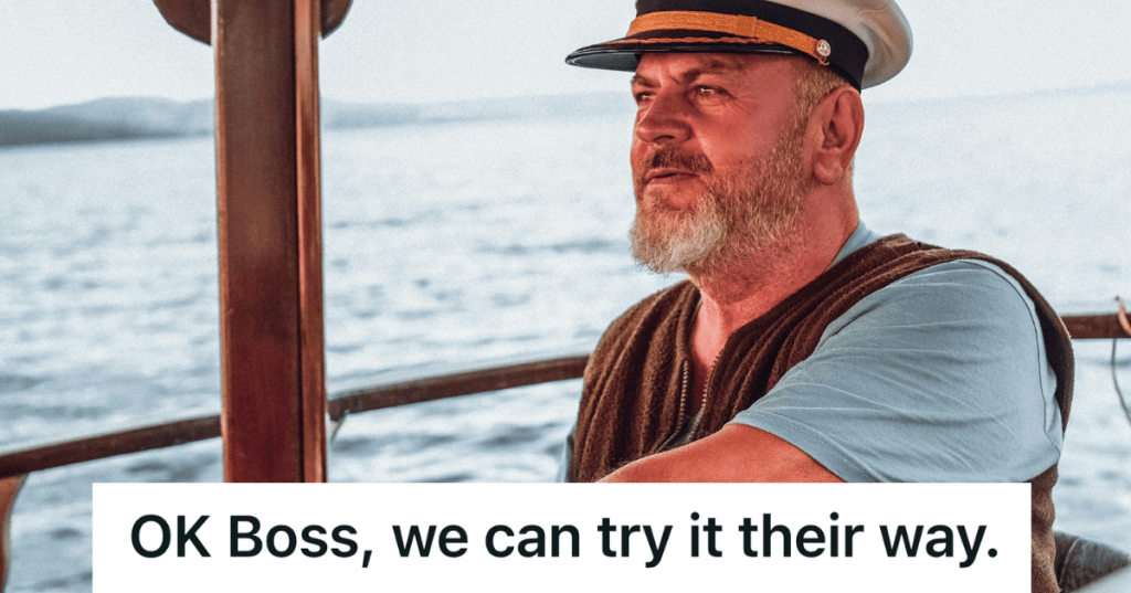 captain sailing on the water