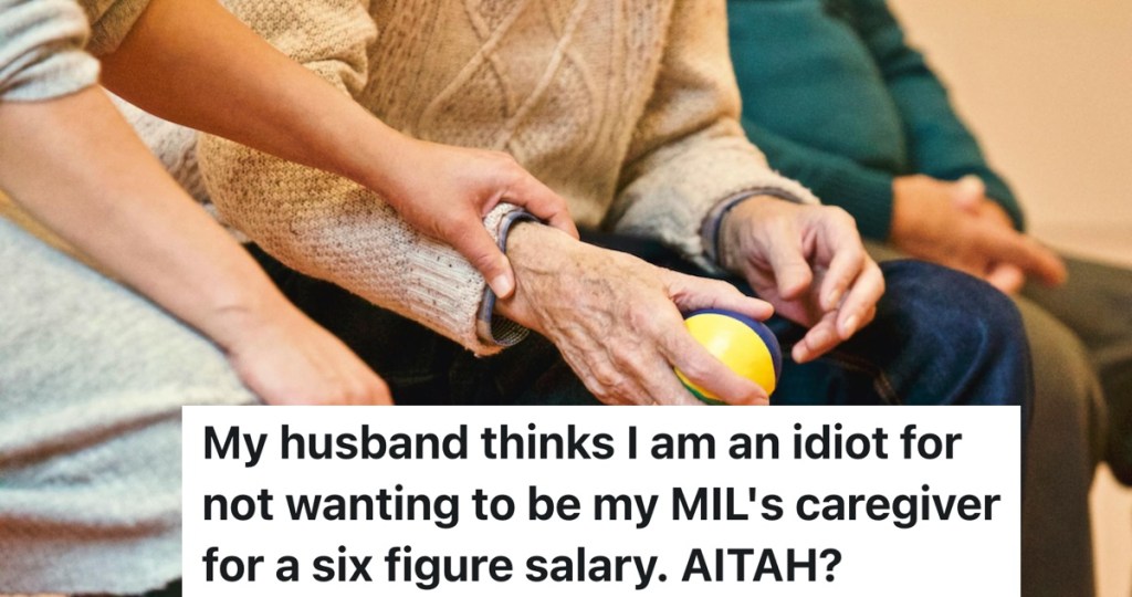 person caring for an older person