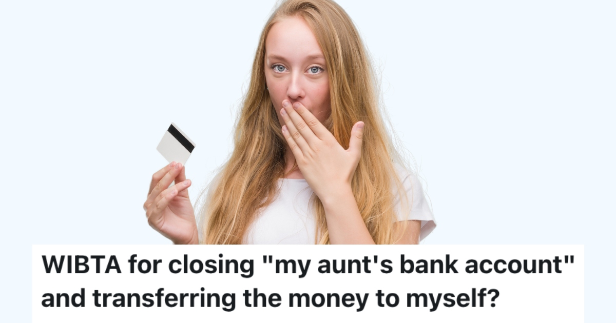 A Teenage Orphan Found Out Their Aunt Is Keeping Inheritance Money From Them, And They Want It Now woman holding a credit card
