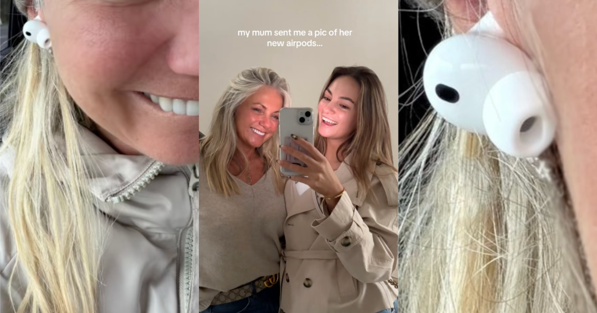 woman wearing some earbuds