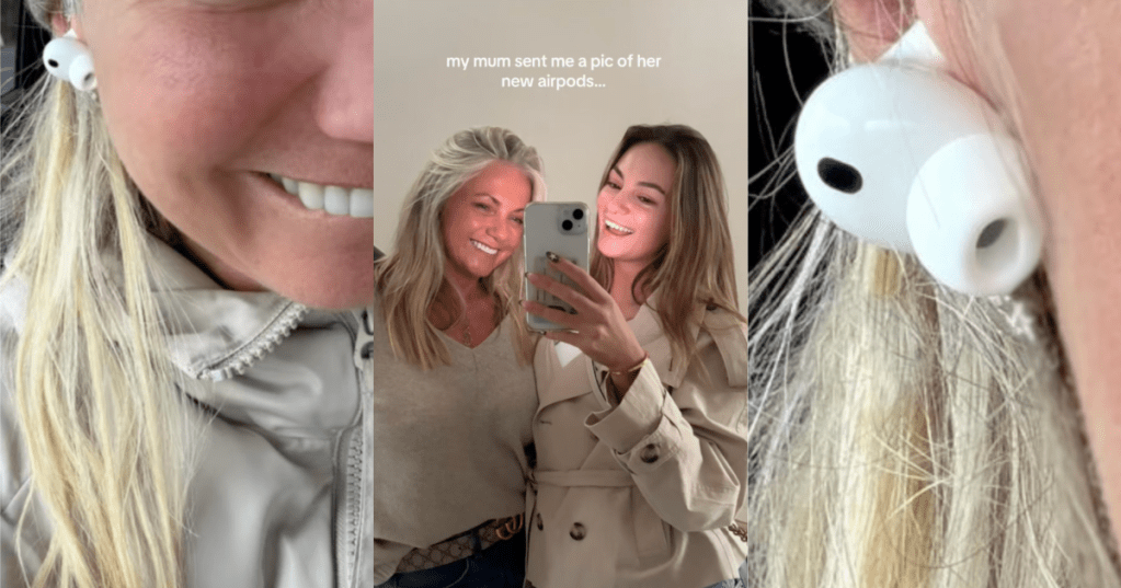 woman wearing some earbuds