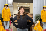 An Owner Showed Off The Matching Raincoats She And Her Dog Have