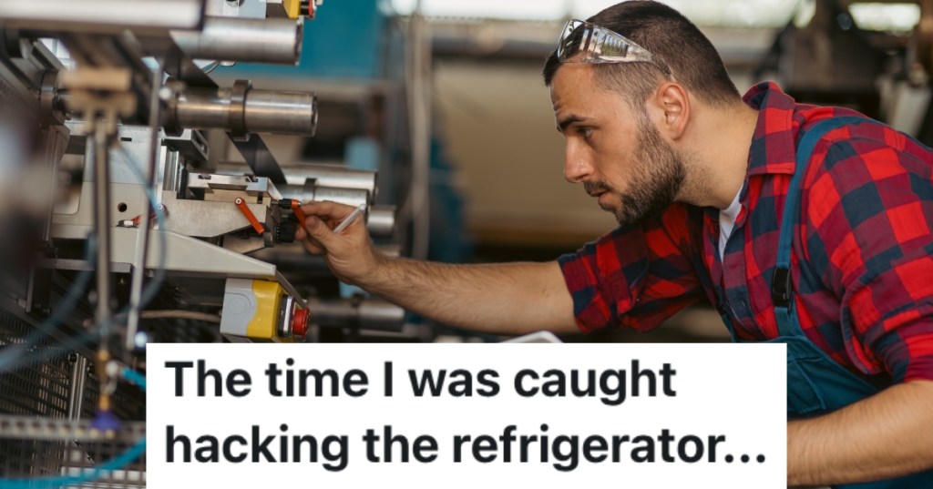 man working on a machine