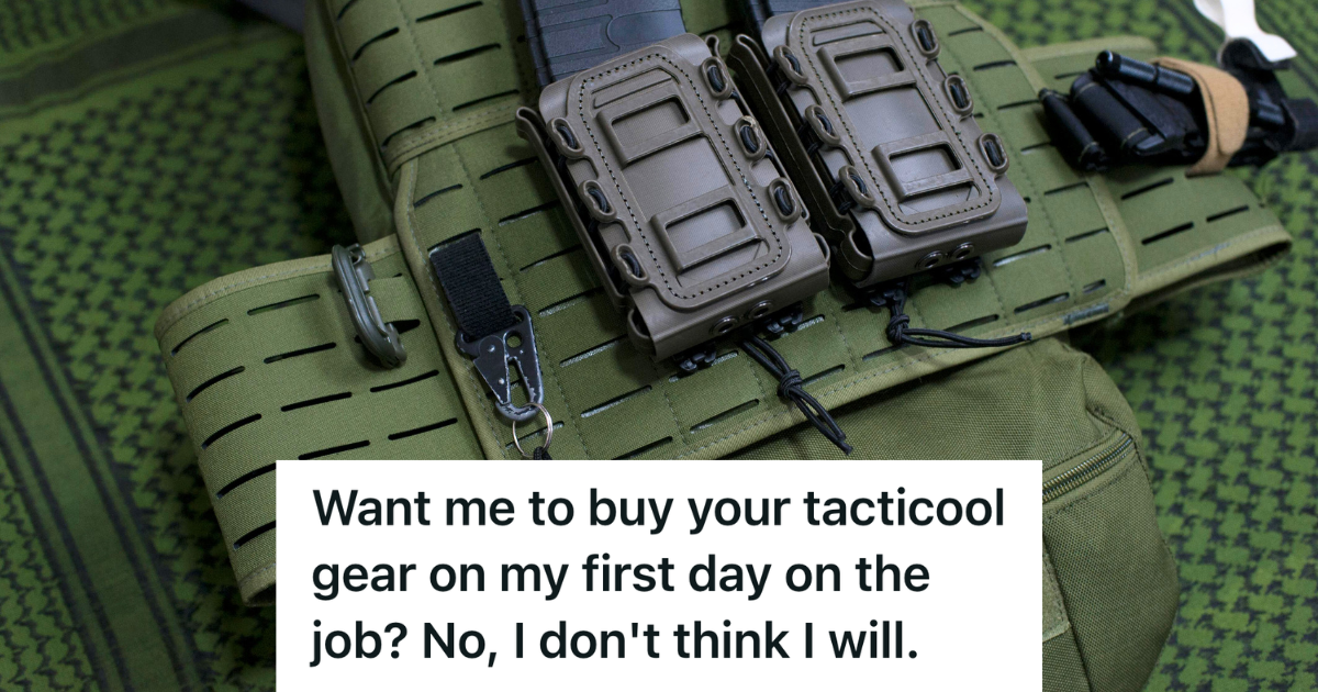 closeup of tactical gear