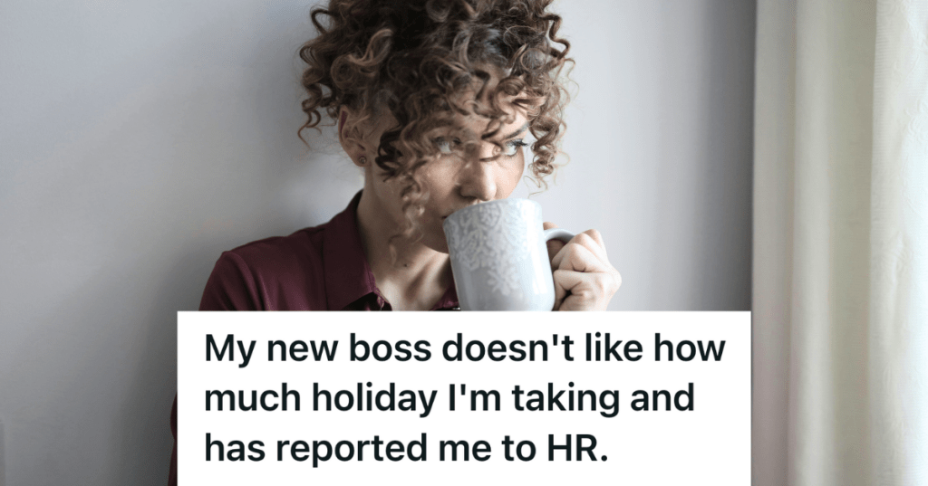 curly hair woman drinking out of coffee mug