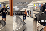 ‘This was the best 30 minutes of my life’ – A Traveler’s Belongings Came Out On An Airport Conveyor Belt After A Problem With His Baggage
