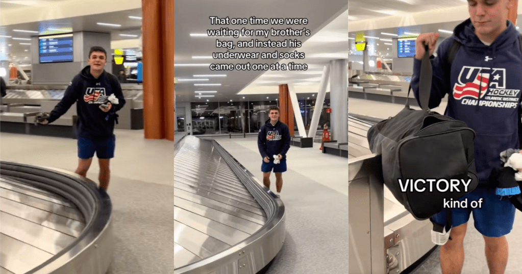 man in an airport