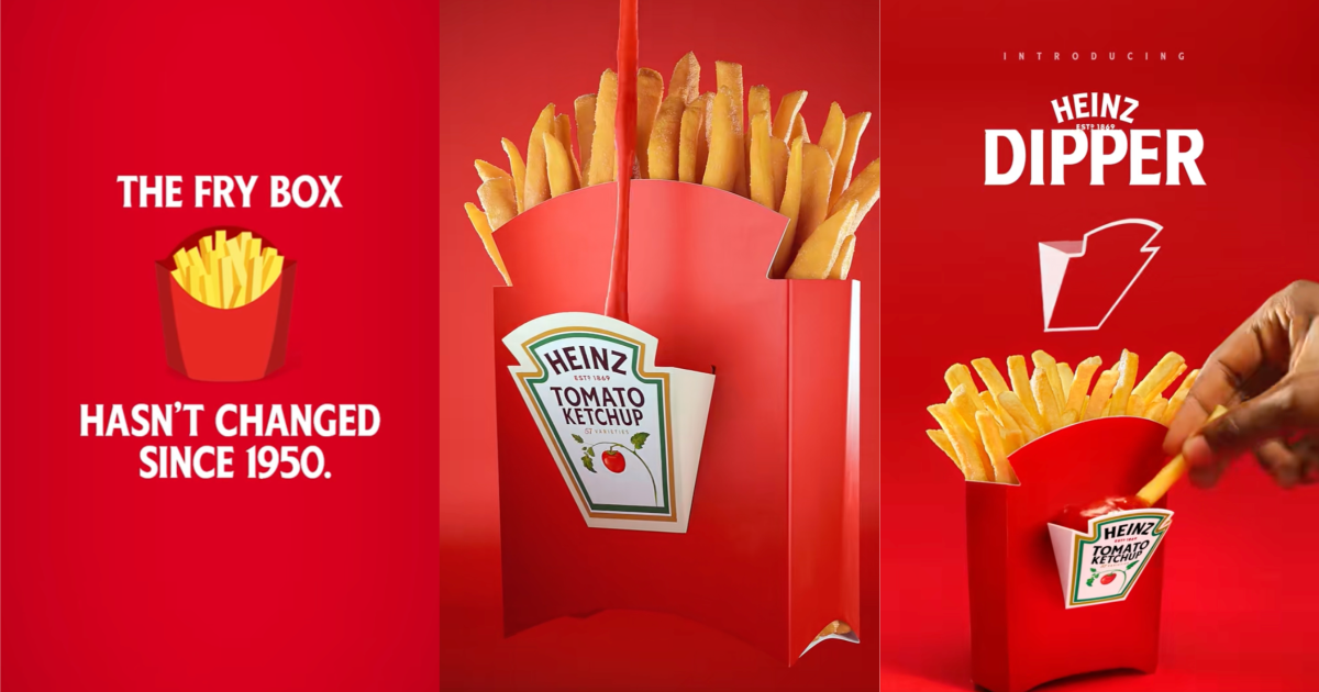 fries with a ketchup holder