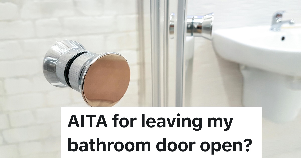 bathroom door opening to sink