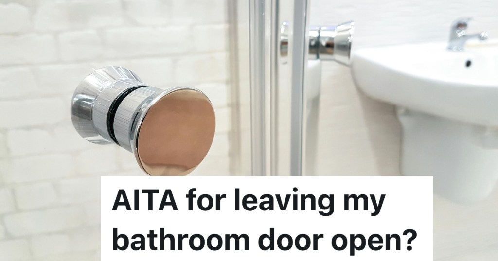 bathroom door opening to sink
