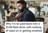 He Went Out Of His Way To Get Approved For A Thumb Drive To Install Drivers, But Someone Took It And Smashed It Because They Weren’t Normally Allowed