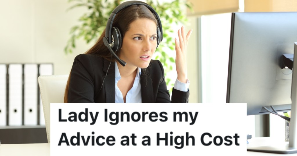 woman at a call center