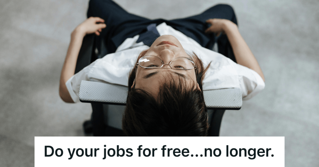 exhausted employee sitting back in chair