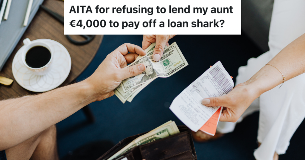 Person handing over money.