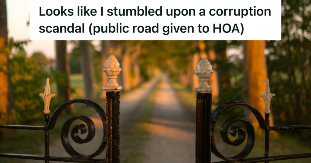 fancy gate leading to road