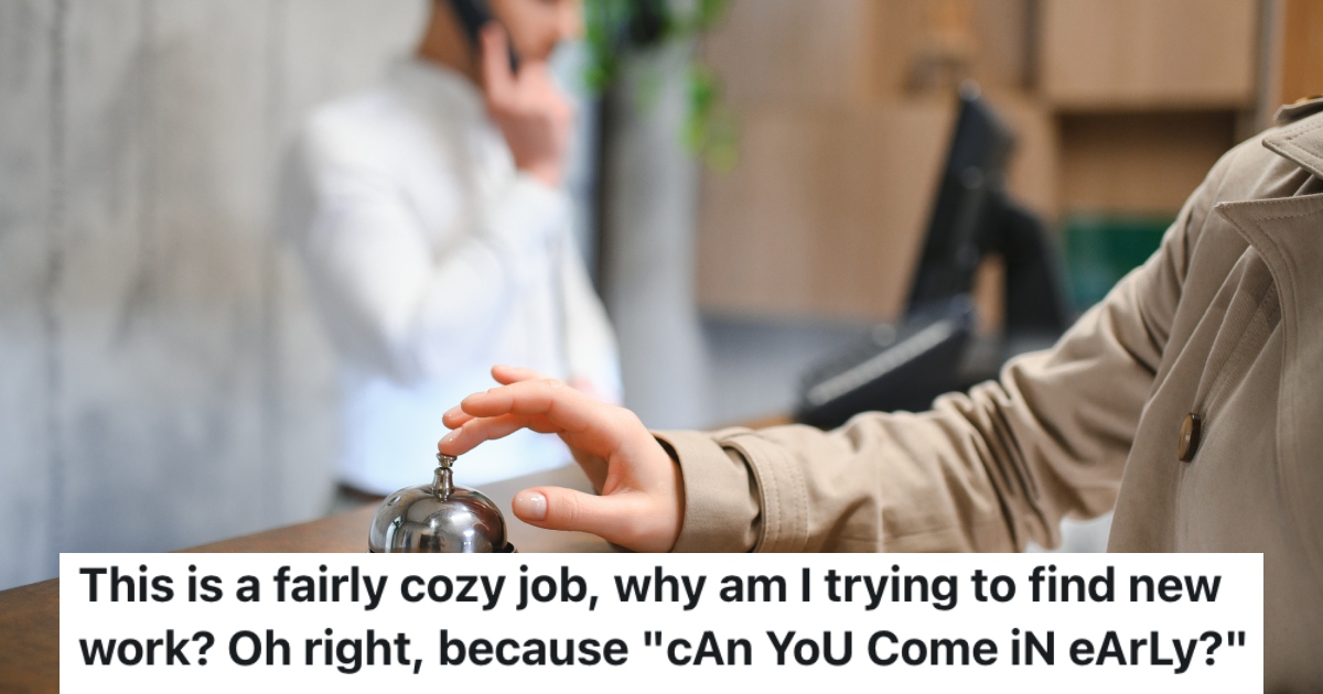 worker at a hotel desk