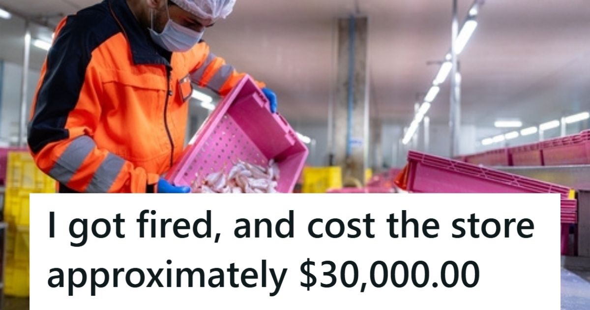 Man cleaning butcher shop
