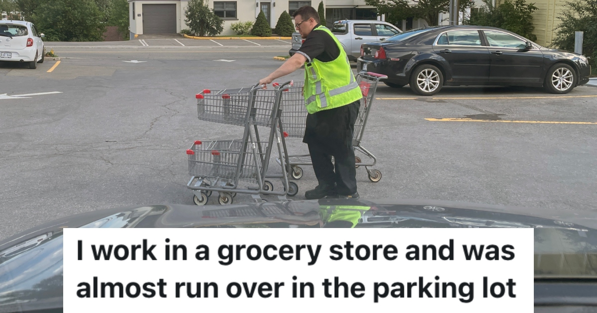 man in a parking lot