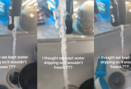 ‘Can someone tell me what is going on?’ – A Homeowner Let Her Faucet Run To Prevent Frozen Pipes, But It Didn’t Work Out As Planned