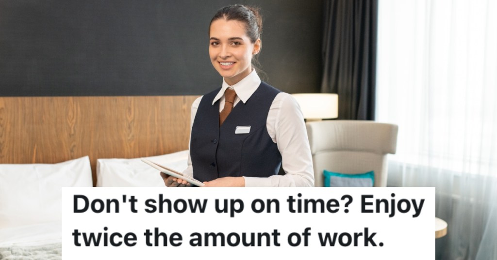 woman in a hotel