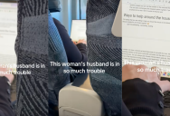 ‘This woman’s husband is in so much trouble.’ – A Traveler Noticed A Woman On His Flight Writing A Sternly-Worded Message To Someone On Her Laptop