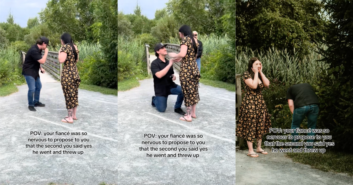 man proposing to his girlfriend