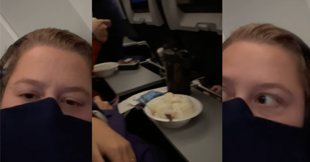 woman on a plane