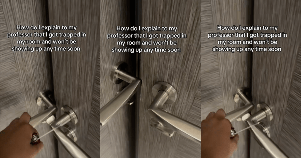 woman locked in a room