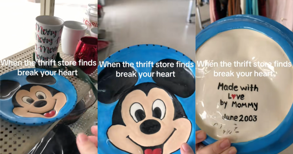 plate in a thrift shop