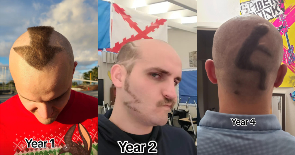 man with crazy haircuts